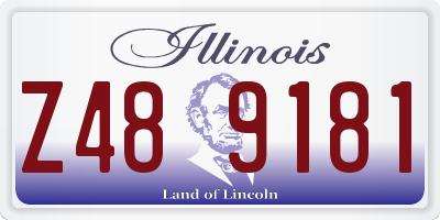IL license plate Z489181