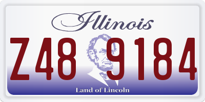 IL license plate Z489184