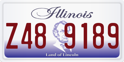 IL license plate Z489189