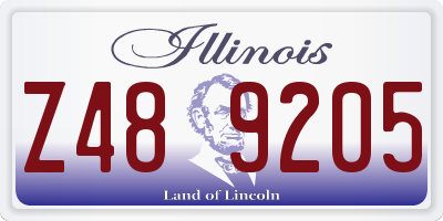 IL license plate Z489205