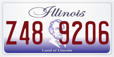 IL license plate Z489206