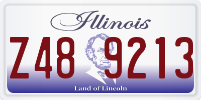 IL license plate Z489213