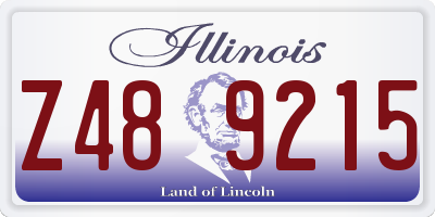 IL license plate Z489215