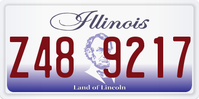 IL license plate Z489217