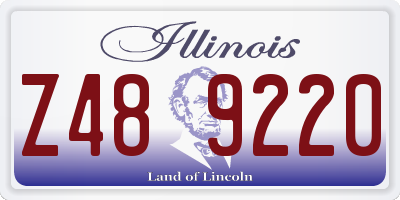 IL license plate Z489220