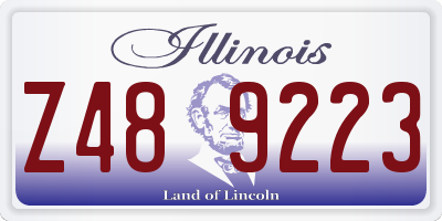 IL license plate Z489223