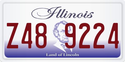 IL license plate Z489224