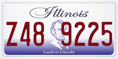 IL license plate Z489225