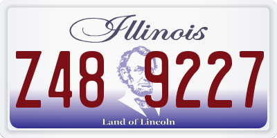 IL license plate Z489227