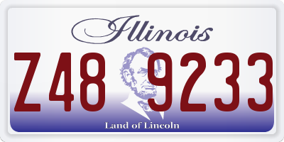 IL license plate Z489233