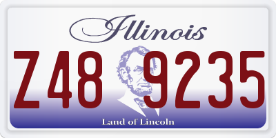 IL license plate Z489235