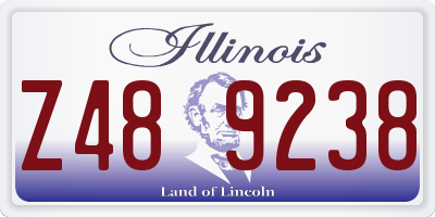 IL license plate Z489238