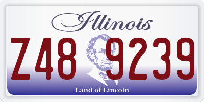 IL license plate Z489239