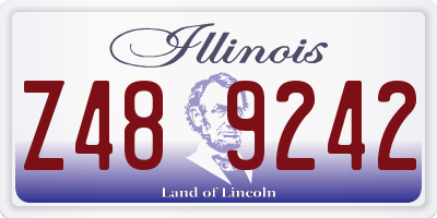 IL license plate Z489242