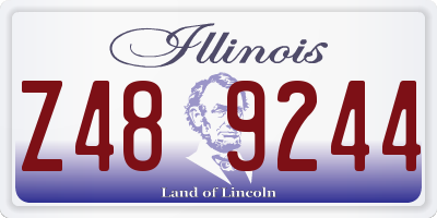 IL license plate Z489244