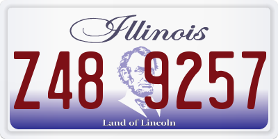 IL license plate Z489257