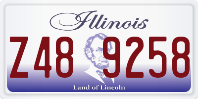 IL license plate Z489258