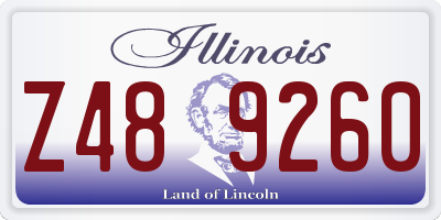 IL license plate Z489260