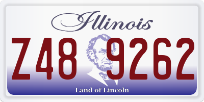 IL license plate Z489262
