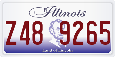 IL license plate Z489265