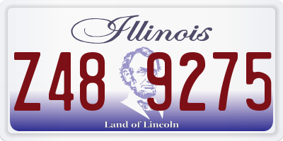 IL license plate Z489275
