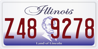 IL license plate Z489278