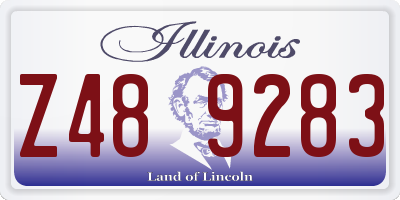 IL license plate Z489283