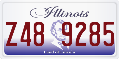 IL license plate Z489285