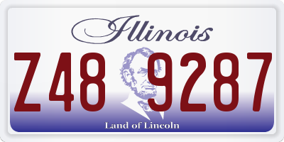 IL license plate Z489287