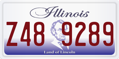 IL license plate Z489289
