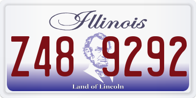 IL license plate Z489292
