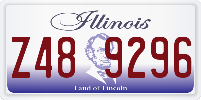 IL license plate Z489296
