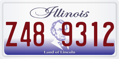 IL license plate Z489312