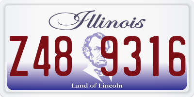 IL license plate Z489316