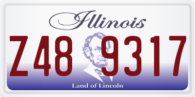 IL license plate Z489317