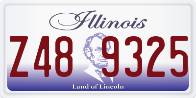 IL license plate Z489325