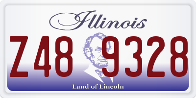 IL license plate Z489328