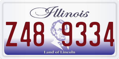 IL license plate Z489334