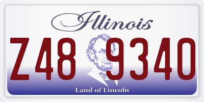IL license plate Z489340