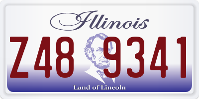 IL license plate Z489341
