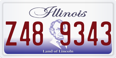 IL license plate Z489343