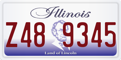 IL license plate Z489345