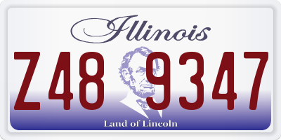 IL license plate Z489347