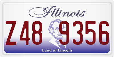 IL license plate Z489356