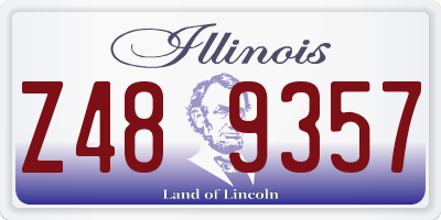 IL license plate Z489357