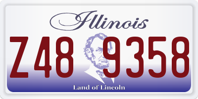 IL license plate Z489358