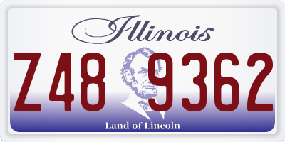 IL license plate Z489362