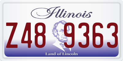 IL license plate Z489363