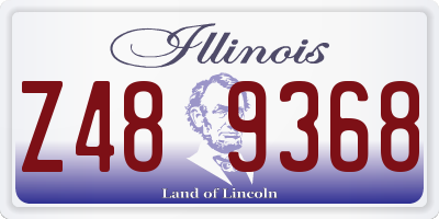 IL license plate Z489368