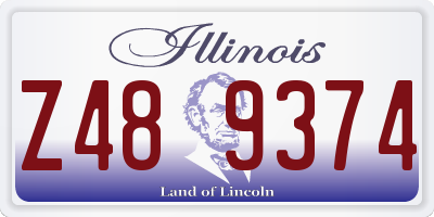 IL license plate Z489374